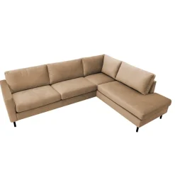 Mangohoutonline Hoekbank Malaga 4-zits Rechts Crème Mahom