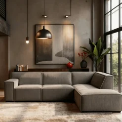 Mangohoutonline Hoekbank Milo 4-zits Rechts Taupe Mahom