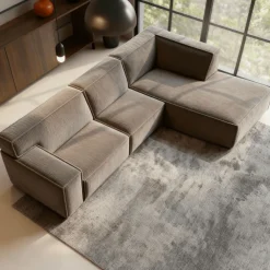 Mangohoutonline Hoekbank Milo 4-zits Rechts Taupe Mahom