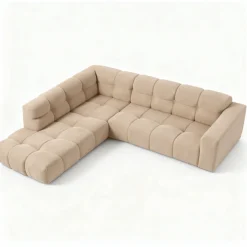 Mangohoutonline Hoekbank Noah 4-zits Links Crème Mahom