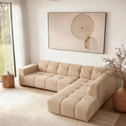 Mangohoutonline Hoekbank Noah 4-zits Rechts Crème Mahom