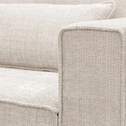 Mangohoutonline Hoekbank Nova 4-zits Links Crème Mahom