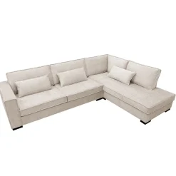 Mangohoutonline Hoekbank Nova 4-zits Rechts Crème Mahom