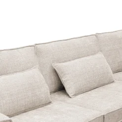 Mangohoutonline Hoekbank Nova 4-zits Rechts Crème Mahom