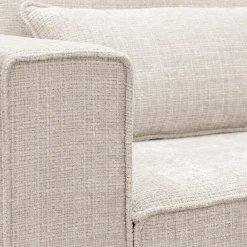 Mangohoutonline Hoekbank Nova 4-zits Rechts Crème Mahom