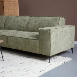 Mangohoutonline Hoekbank River 4-zits Links Groen PEPP