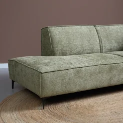 Mangohoutonline Hoekbank River 4-zits Links Groen PEPP