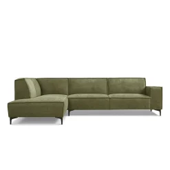 Mangohoutonline Hoekbank River 4-zits Links Groen PEPP