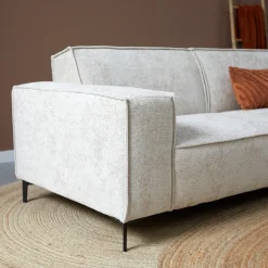 Mangohoutonline Hoekbank River 4-zits Rechts Crème PEPP