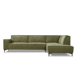 Mangohoutonline Hoekbank River 4-zits Rechts Groen PEPP