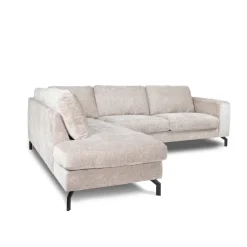 Mangohoutonline Hoekbank Rosalie 4-zits Links Champagne Mahom