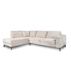 Mangohoutonline Hoekbank Rosalie 4-zits Links Champagne Mahom