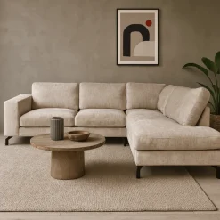 Mangohoutonline Hoekbank Rosalie 4-zits Rechts Champagne Mahom