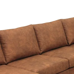 Mangohoutonline Hoekbank Santiago 4-zits U-opstelling Rechts Cognac Mahom