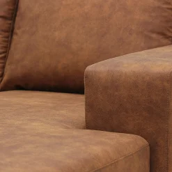 Mangohoutonline Hoekbank Santiago 4-zits U-opstelling Links Cognac Mahom