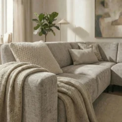 Mangohoutonline Hoekbank Sevilla 4-zits Rechts Donkergrijs Mahom