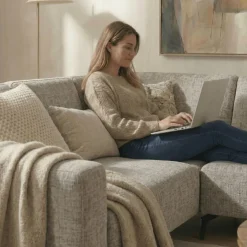 Mangohoutonline Hoekbank Sevilla 4-zits Rechts Donkergrijs Mahom