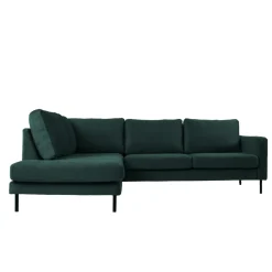 Mangohoutonline Hoekbank Sterre 4-zits Links Groen Mahom