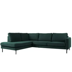 Mangohoutonline Hoekbank Sterre 4-zits Links Groen Mahom