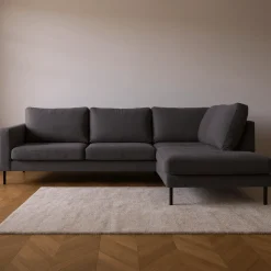 Mangohoutonline Hoekbank Sterre 4-zits Rechts Antraciet Mahom