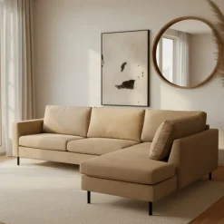 Mangohoutonline Hoekbank Sterre 4-zits Rechts Crème Mahom