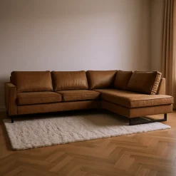 Mangohoutonline Hoekbank Twenty Five 4-zits Rechts Cognac Mahom