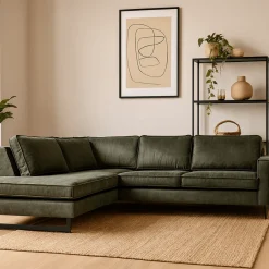 Mangohoutonline Hoekbank Twenty Five 4-zits Links Groen Mahom