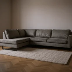 Mangohoutonline Hoekbank Twenty Five 4-zits Links Antraciet Mahom