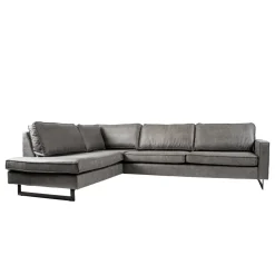 Mangohoutonline Hoekbank Twenty Five 4-zits Links Antraciet Mahom