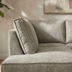 Mangohoutonline Hoekbank Valencia 4-zits Links Grijs Mahom