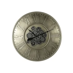 Mangohoutonline Klok Abington L messing Ø80cm