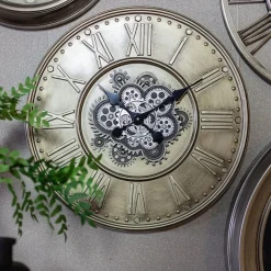 Mangohoutonline Klok Abington S messing Ø62cm