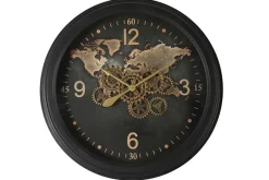 Mangohoutonline Klok Carta L zwart Ø80cm