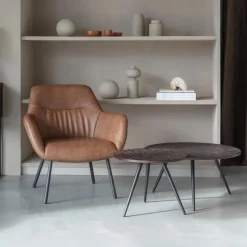Mangohoutonline Loungefauteuil Filip Vintage Bruin Jacob Jenzens