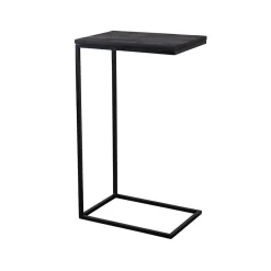 Mangohoutonline Mangohouten Bijzettafel Sienna Black (set van 2) Mahom