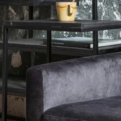 Mangohoutonline Mangohouten Bijzettafel Sienna Black (set van 2) Mahom