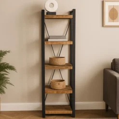 Mangohoutonline Mangohouten Boekenkast Britt 55 cm Mahom