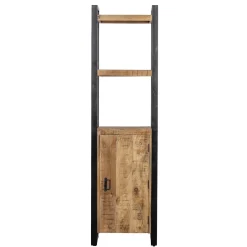 Mangohoutonline Mangohouten Boekenkast Britt met een kastdeur Mahom