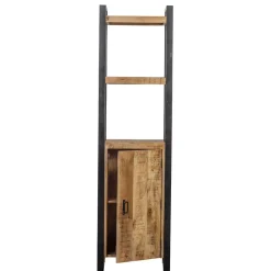 Mangohoutonline Mangohouten Boekenkast Britt met een kastdeur Mahom