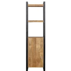 Mangohoutonline Mangohouten Boekenkast Britt met een kastdeur Mahom