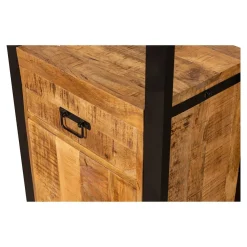 Mangohoutonline Mangohouten Boekenkast Britt met 1 deur en 1 lade Mahom