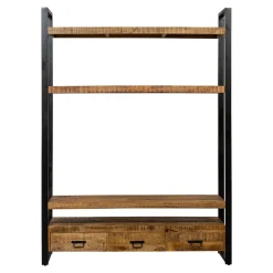 Mangohoutonline Mangohouten Boekenkast Britt 150 cm Mahom