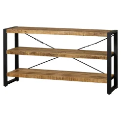 Mangohoutonline Mangohouten Boekenkast Britt 150 cm Laag Mahom