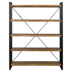 Mangohoutonline Mangohouten Boekenkast Britt 160 cm Mahom