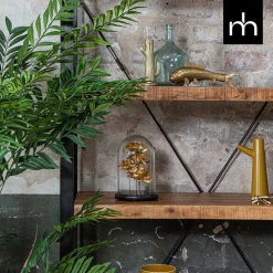 Mangohoutonline Mangohouten Boekenkast Britt 160 cm Mahom