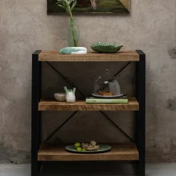 Mangohoutonline Mangohouten Boekenkast Britt 90 cm Mahom