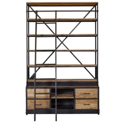 Mangohoutonline Mangohouten Boekenkast Lincoln 160 x 225 cm Mahom