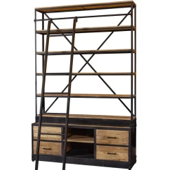 Mangohoutonline Mangohouten Boekenkast Lincoln 160 x 245 cm Mahom