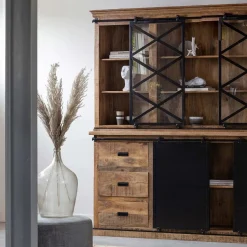 Mangohoutonline Mangohouten Buffetkast Denver 260×220 cm X Mahom