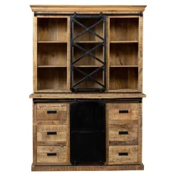 Mangohoutonline Mangohouten Buffetkast Denver 160x220 cm X Enkele Deur Mahom